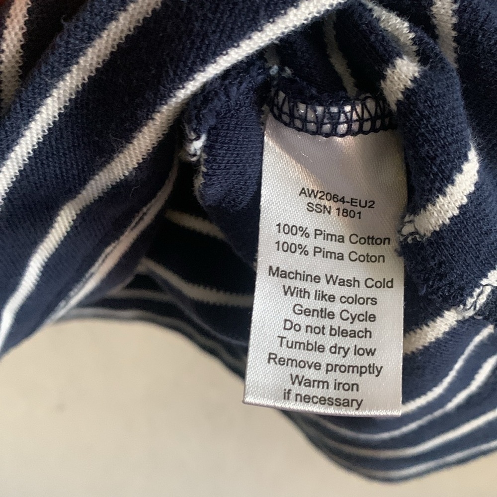 ATM ANTHONY THOMAS MELILLO Stripe Shift Dress In Navy/ Chalk Stripe Size Small - Picture 8 of 9